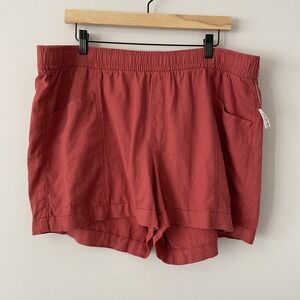 NWT Old Nay Linen Blend Shorts Sz XL Resortwear Beach Boho Lagenlook Mimimalist